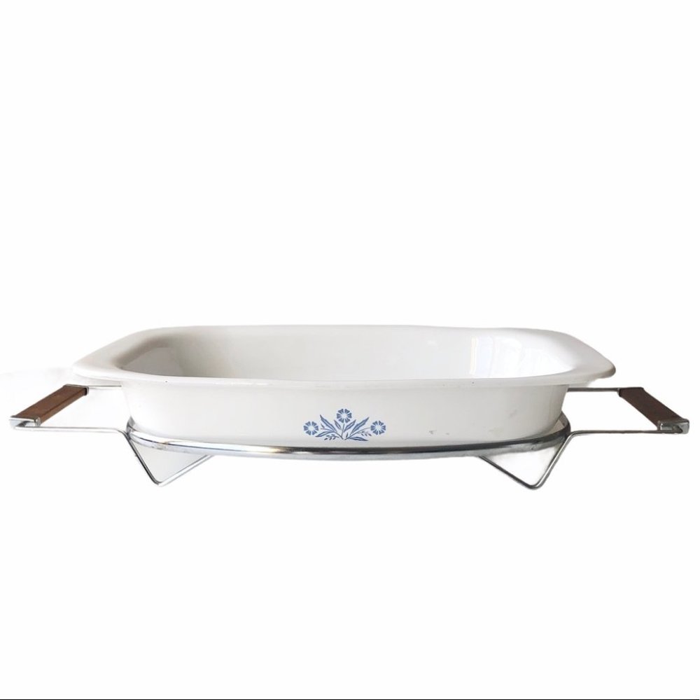 Corning Ware P-21 Roaster Pan Dish Cornflower